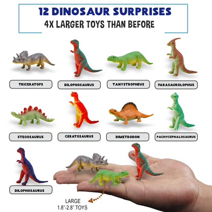 Bath Bombs for Kids with Surprise Inside - 12 Dinosaur Bath Bombs with Toys, Organic Colorful Bubble Bath Fizzies, Dino Egg Bath Bomb w/Rich Bubbles, Birthday Gifts for Kids, Boys, Girls