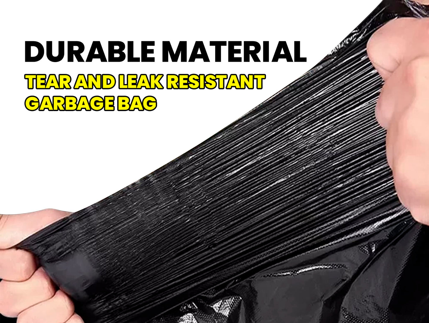 Haya Home 70L litre 40 Drawstring Bin Bags Heavy Duty Swing Bin Liners Black Plastic Refuse Sacks tie top handle large Waste Dustbin Bags for Kitchen Home Office DIY Garden 100% Recycled Material