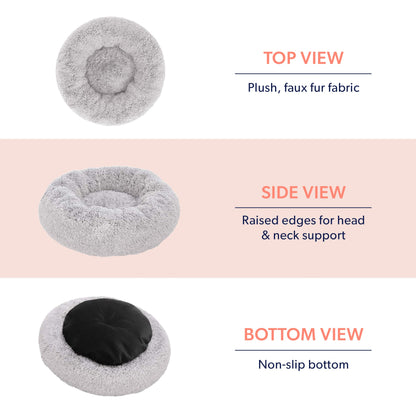 Active Pets Large Dog Bed, Calming Orthopedic Pet Bedding for Anxiety Relief, Joint Support & Comfort, Washable Dog Furniture, M 45lbs, Pink