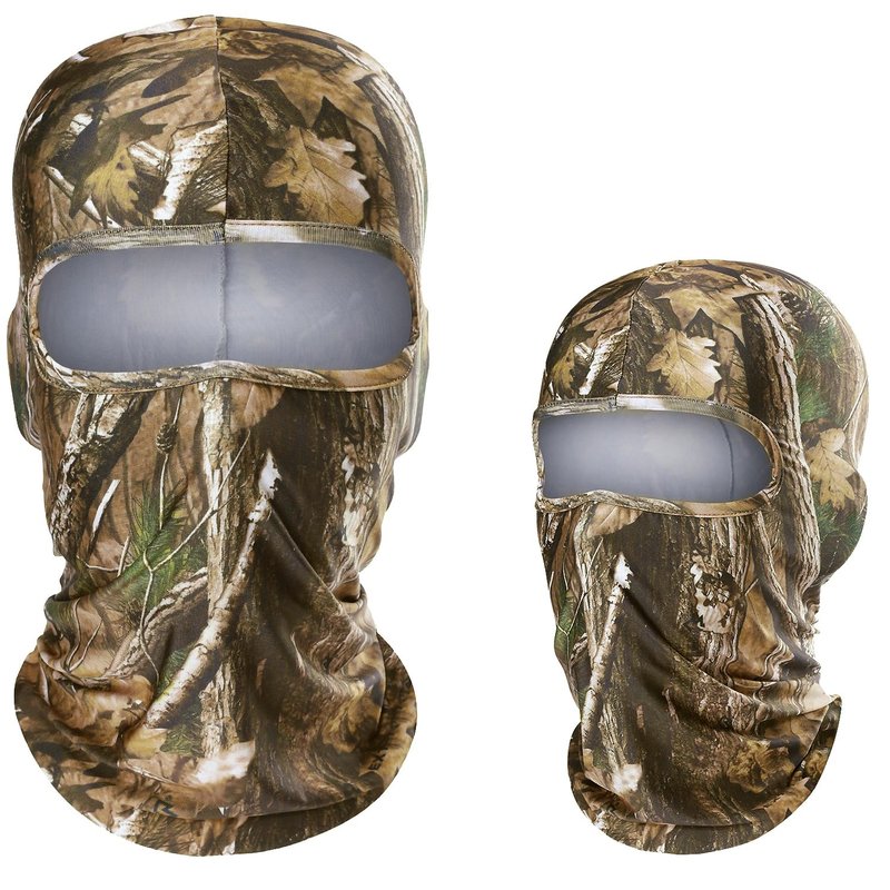 WTACTFUL Camouflage Face Mask, Camo Balaclava Face Mask for Turkey Hunting Hunter 2pcs
