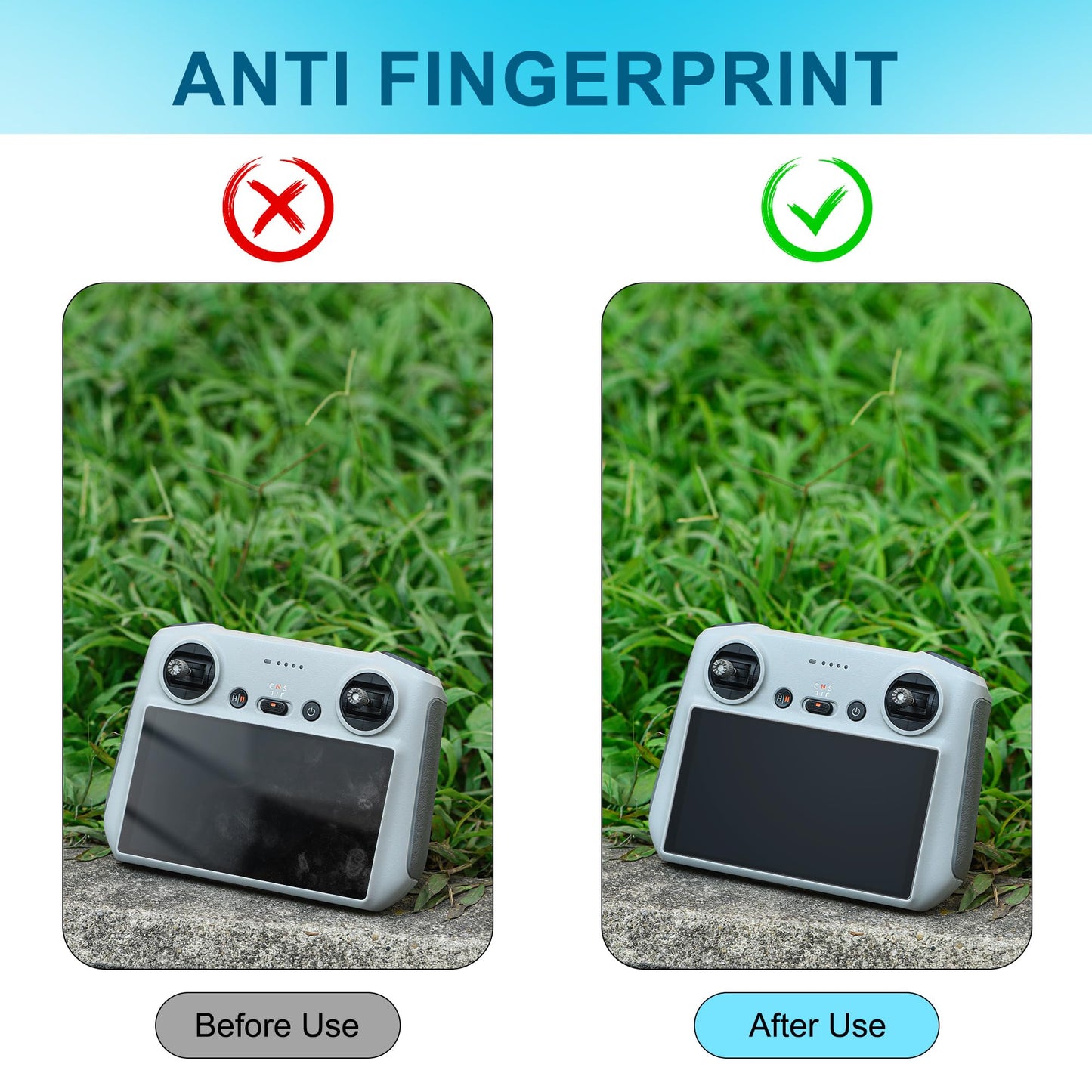 STARTRC Mini 5 Pro Anti-Glare Matte Tempered Glass Screen Protector Film for DJI Mini 4 Pro/3/Air 3s RC/RC 2 Remote Controller Accessories (2 PACK)