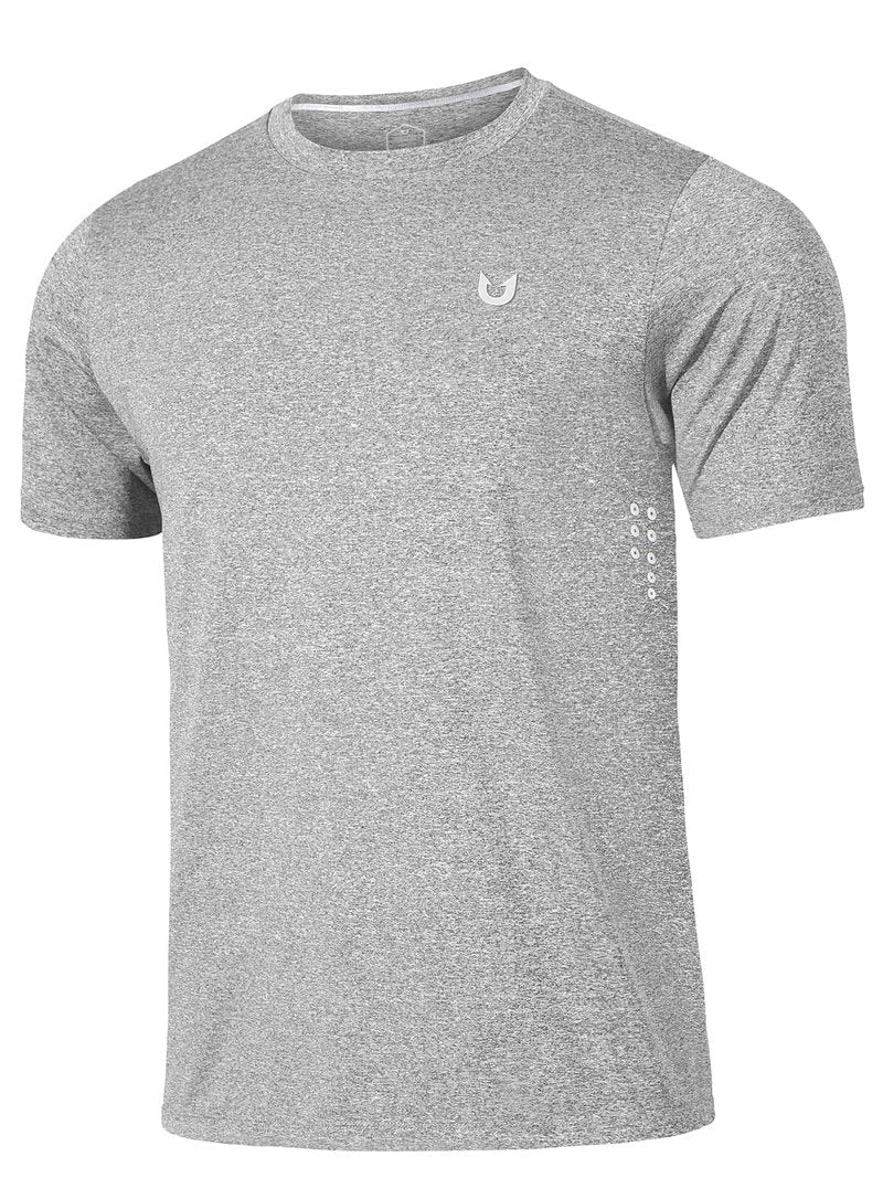 NORTHYARD Men's Athletic Running Shirts Short Sleeve Workout T-Shirts Quick Dry Lightweight Active Tee Gym Sports Performance LIGHTHEATHER XL