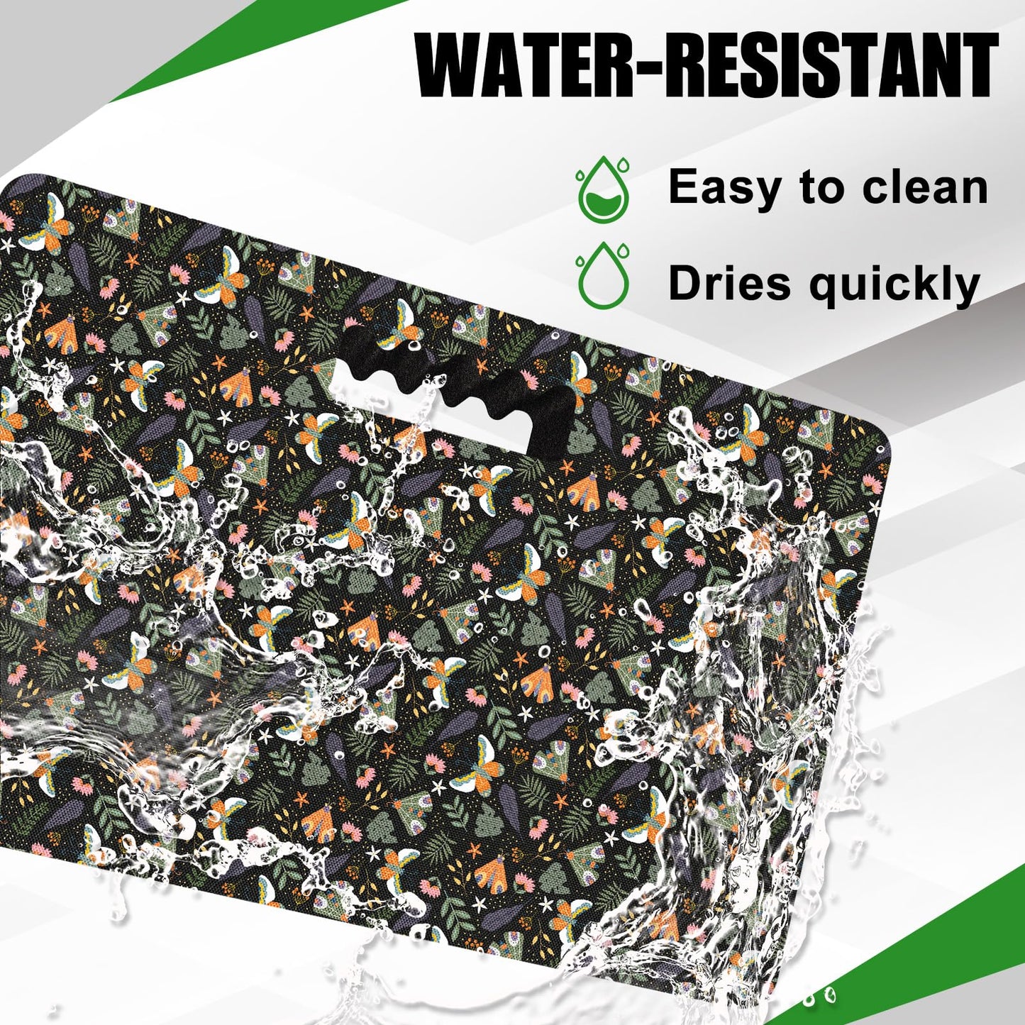 FREEKYROCK Extra Thick Kneeling Pad — Heavy Duty, Extra Large Foam Kneeler Mat for Gardening, Water & Dirt Resistant, Lightweight, Butterfly