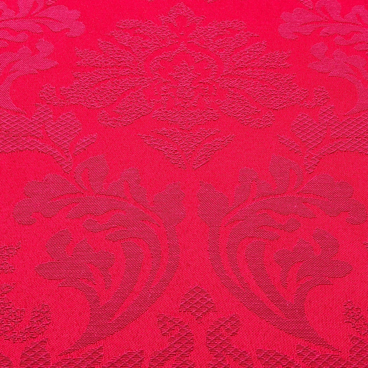 Solid Color Damask Jacquard Woven Napkin (18" Napkin Set of 4, Red)