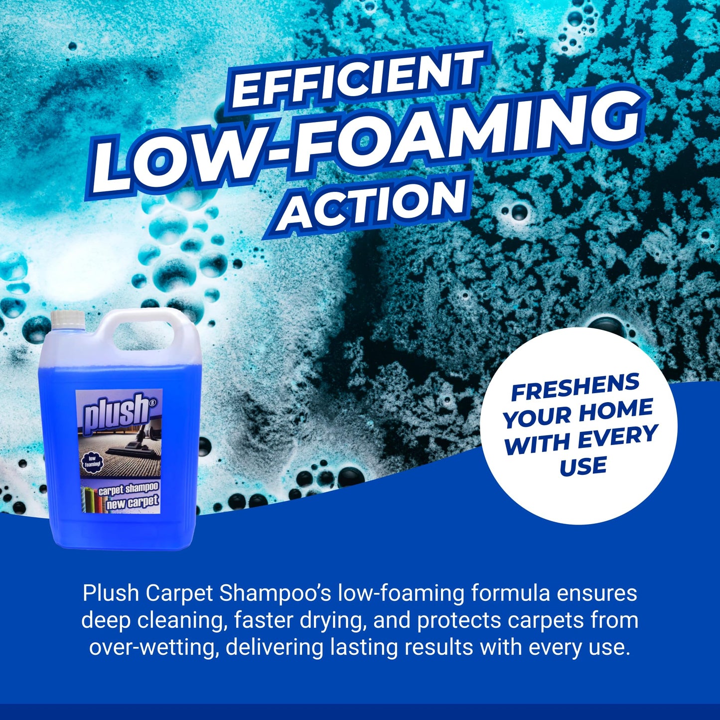Carpet Shampoo Cleaner & Odour Deodoriser 5L Plush (BUBBLEGUM)