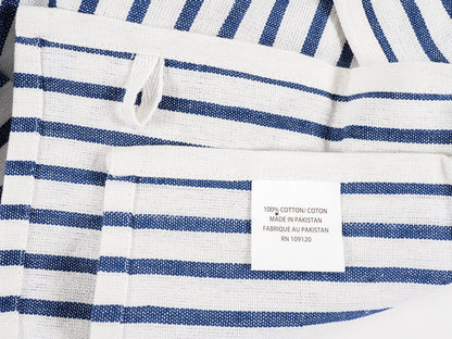 KAF Home Assorted Flat Kitchen Towels | 100% Cotton - 18 x 28 inches | Ultra Absorbent Soft Dish Towels | Perfect for Cooking, Cleaning, and Drying Hands (Navy, 10 Pack)