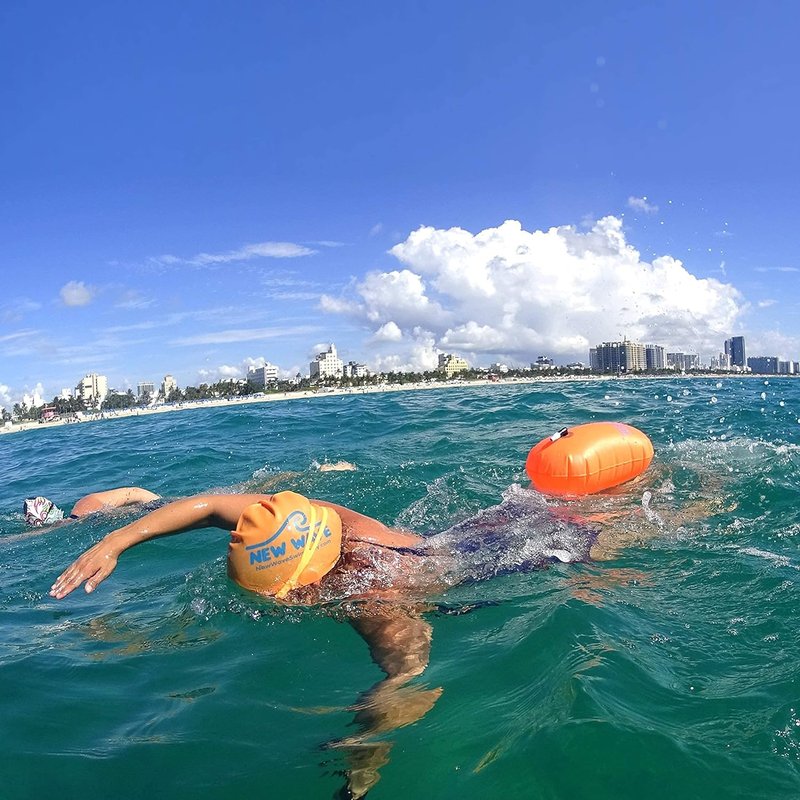 Swim Bubble and Cap Bundle - New Wave Orange Swim Accessories for Kids