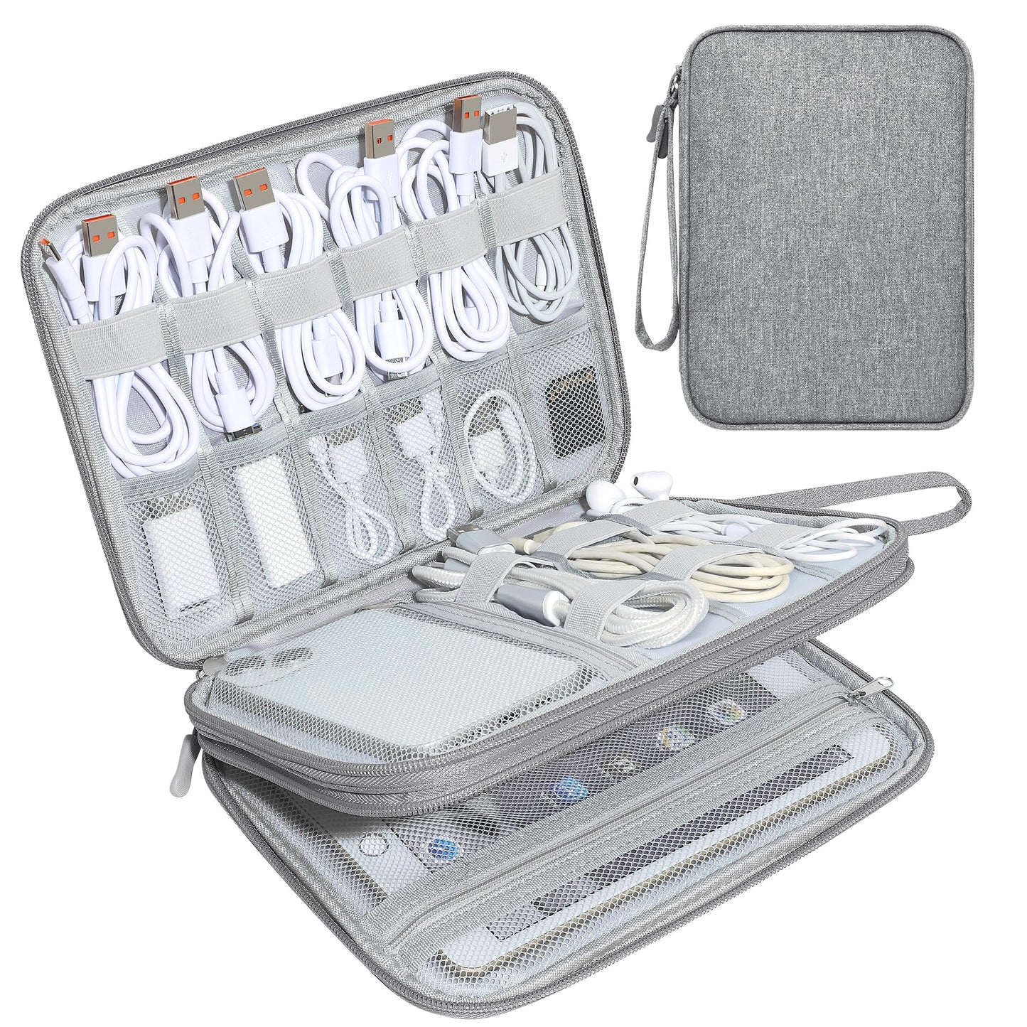 CILLA Electronics Organizer Travel, Travel Cord Organizer Case, Compact Electronics Accessories Bag for Cable, Cord, Charger, Phone