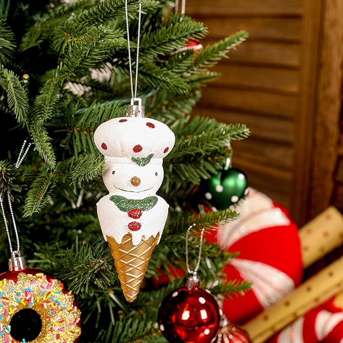 SHareconn 86pcs Christmas Tree Balls Ornaments, Shatterproof Plastic Decorative Baubles for Christmas Tree Decorations, Holiday Wedding Party Decoration, Festive Ornaments, Red Green White