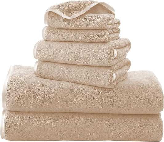 TENSTARS Luxury Silk Hemming Towel Set