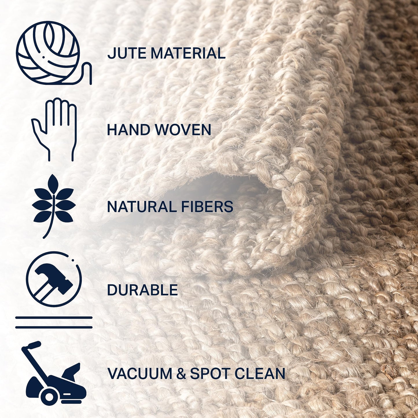 JONATHAN Y Pata Hand Woven Chunky Jute Natural Indoor Area Rug, 8x10, Bohemian, Rustic, Cottage, Easy-Cleaning for Living Room, Bedroom, Kitchen, Non-Shedding (NRF102A-8)