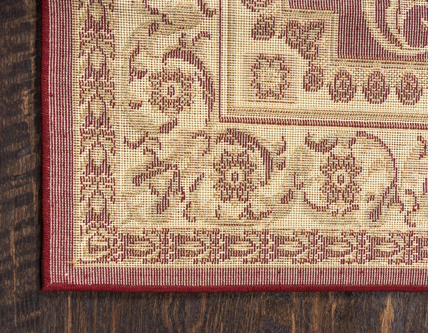 Unique Loom Versailles Collection Traditional Classic Medallion Floral Motif Area Rug (3' 3 x 5' 3 Rectangular, Burgundy/ Ivory)