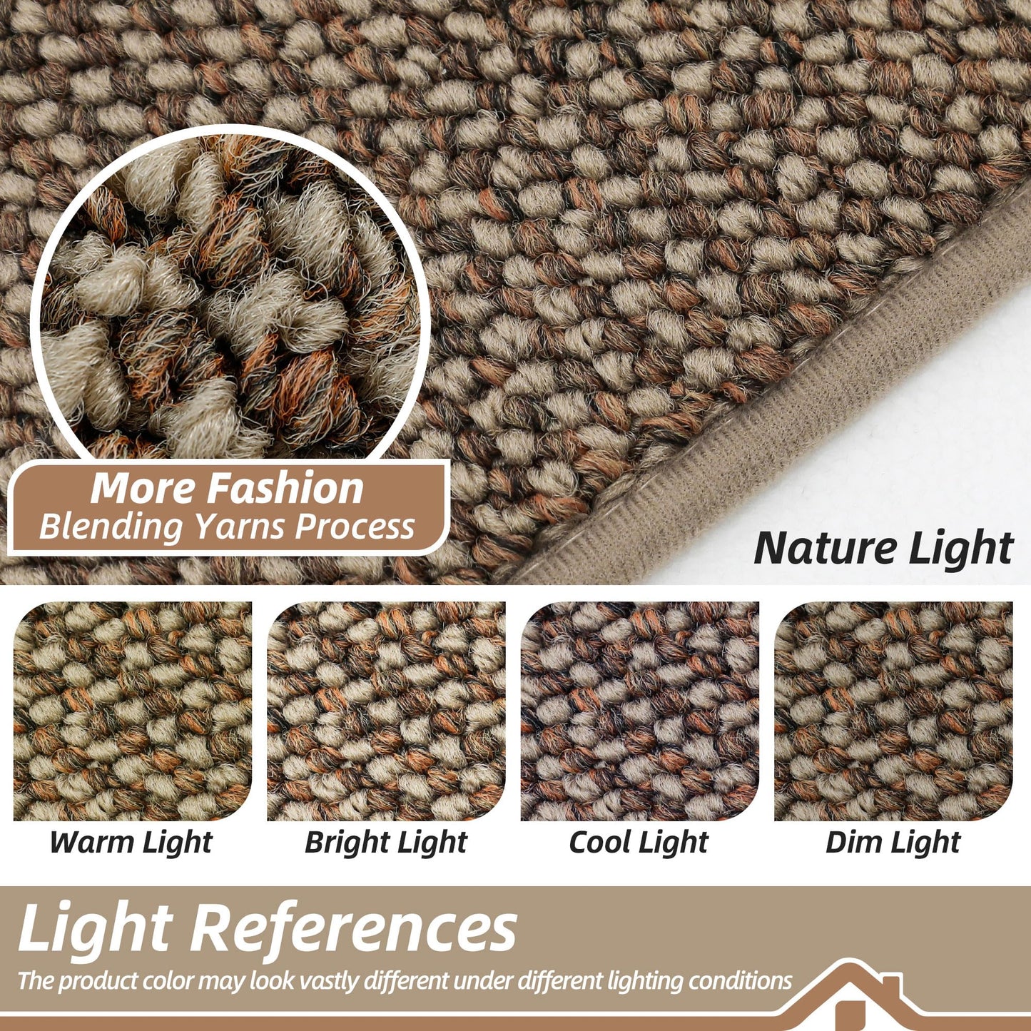 BEQHAUSE Dirt Trapper Door Mat 24" x 36" Half Circle Non-Slip Washable Doormats Entrance Rugs Absorbent Welcome Low Profile Floor Mats for Front Back Door and Entryway, Taupe