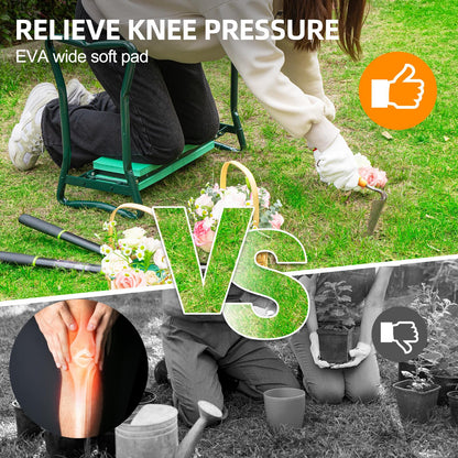 Backyard Expressions Garden Kneeler - Multi-Functional Gardening Seat and Kneeler