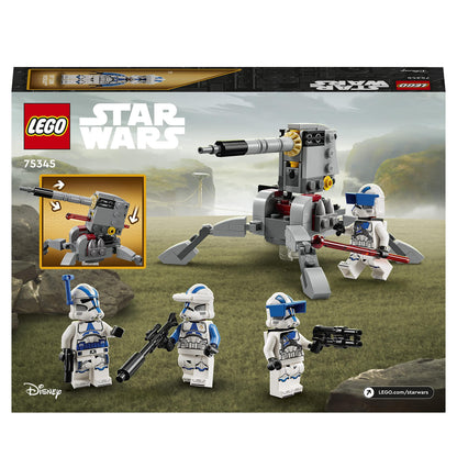 LEGO Star Wars 75345 501st Clone Troopers Battle Pack Set - Collectible Building Toy with an AV-7 Cannon & 4 Minifigures - Gift for 6+ Year Old Boys & The Clone Wars Fans