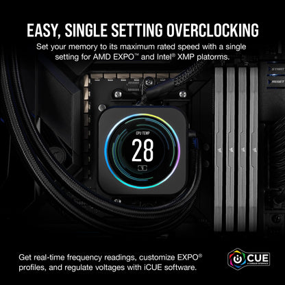 CORSAIR VENGEANCE DDR5 32GB (2x16GB) DDR5 6000MHz CL30 AMD EXPO Intel XMP iCUE Compatible Computer Memory – Grey (CMK32GX5M2B6000Z30)