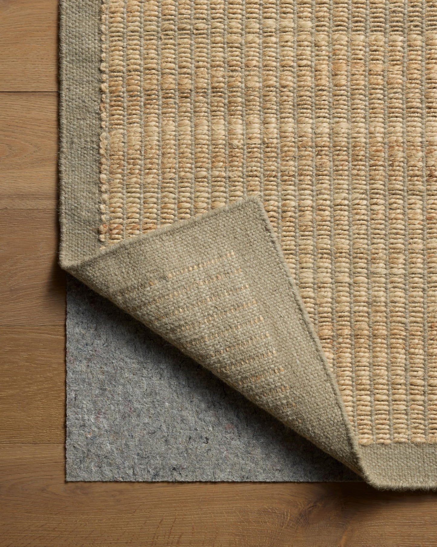 Loloi Amber Lewis Lilah Collection LIH-01 Natural/Grey 3'-6" x 5'-6" Accent Rug Jute, Wool, Cotton, Neutral, Living, Bedroom, Dining, Rug