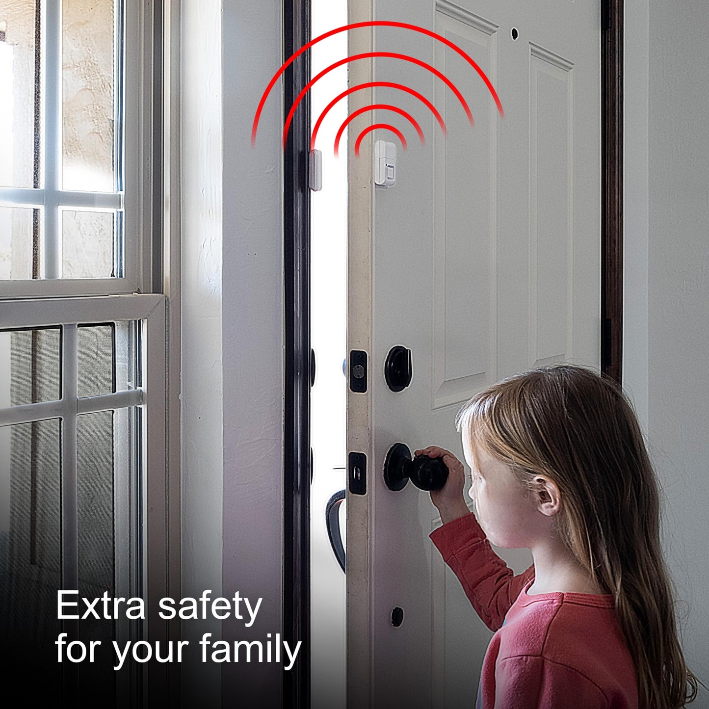 GE Personal Security Window and Door Alarm, 4 Pack, DIY Protection, Burglar Alert, Wireless Chime/Alarm, Easy Installation, Home Security, Ideal for Home, Garage, Apartment and More, White, 45174