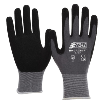 Nitras 8800 3 Pairs Flexible Fit Work Gloves, White, XL