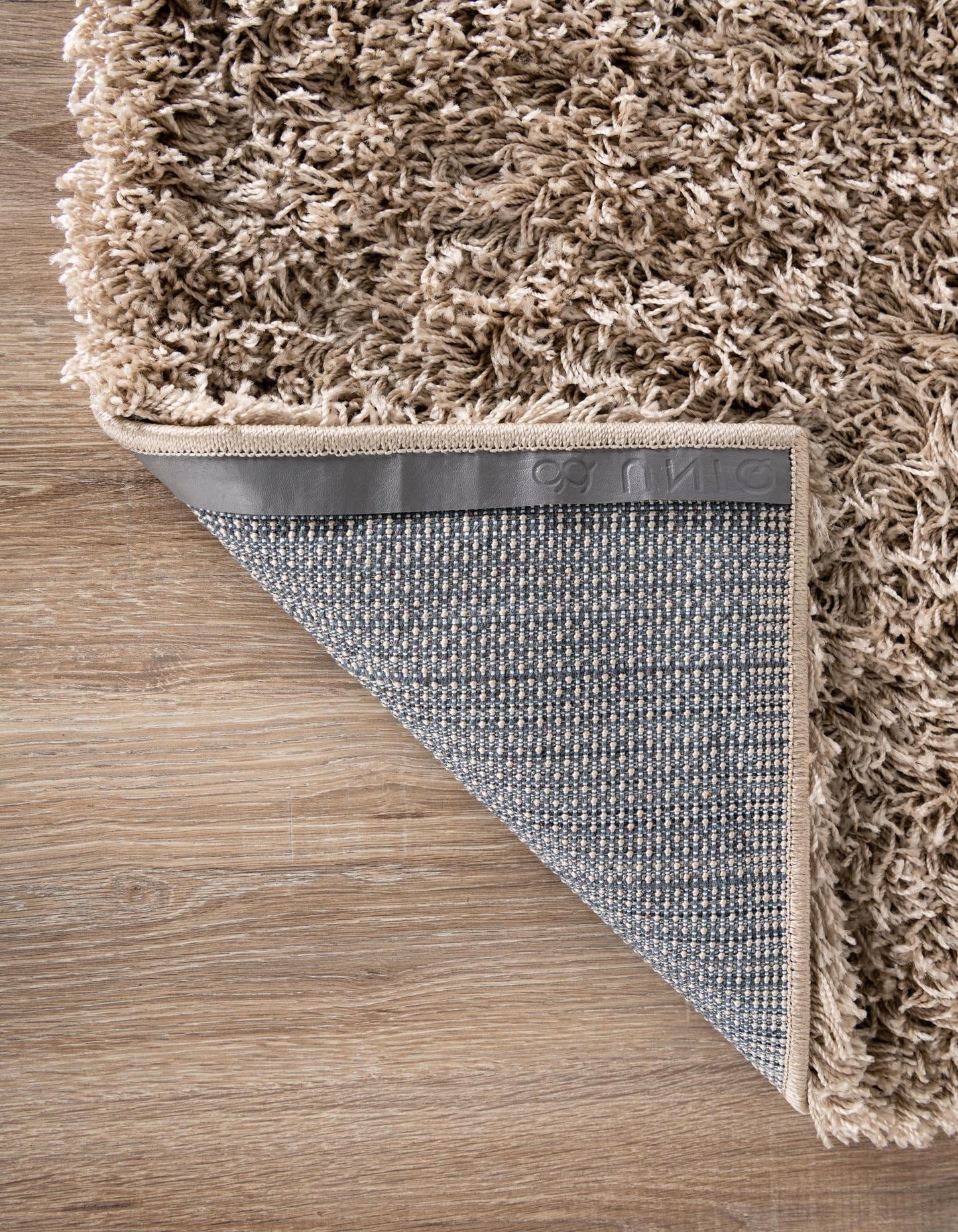 Unique Loom Solid Shag Collection Area Rug (7' 10" x 10' Rectangle, Taupe)