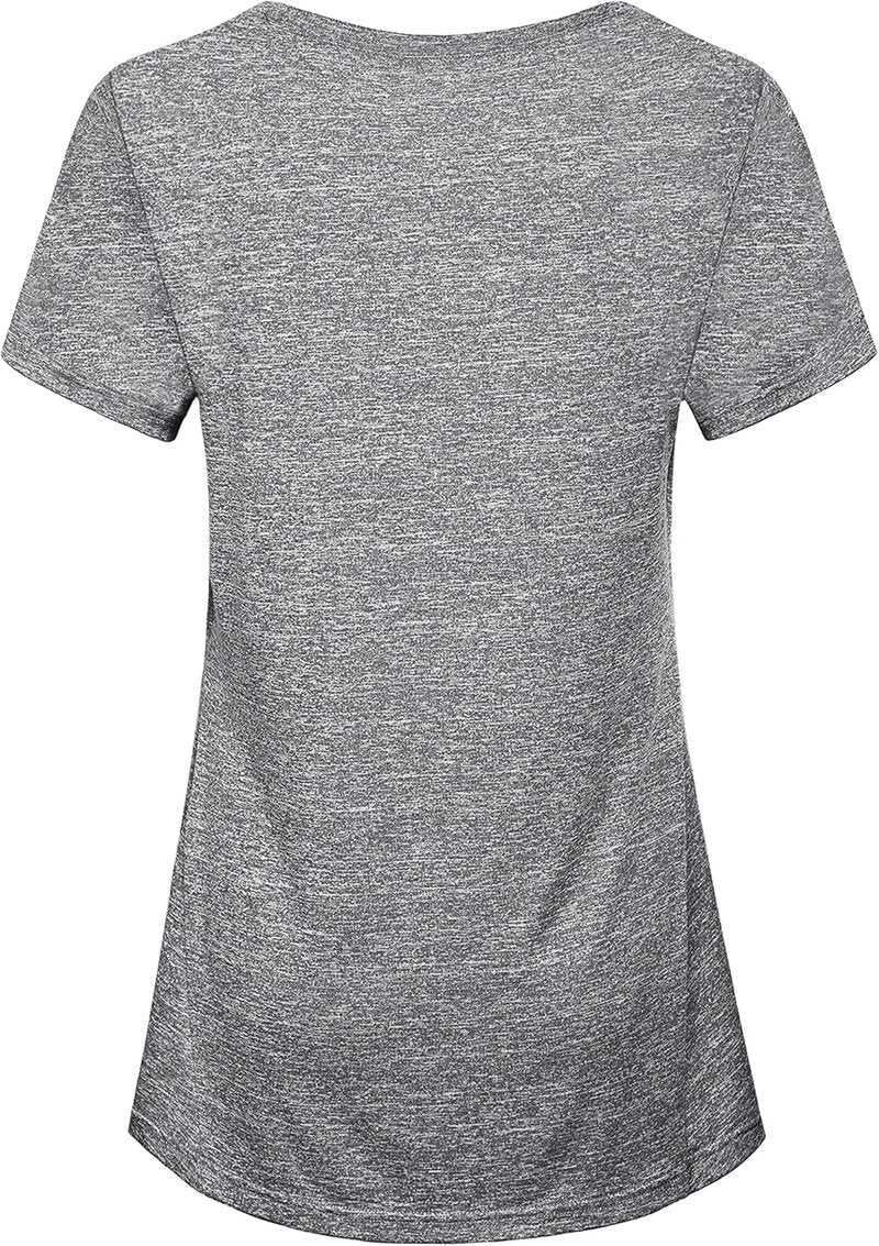 Workout Tops for Women - Short Sleeve Quick-Dry Yoga Shirts | Stylish Line Decor