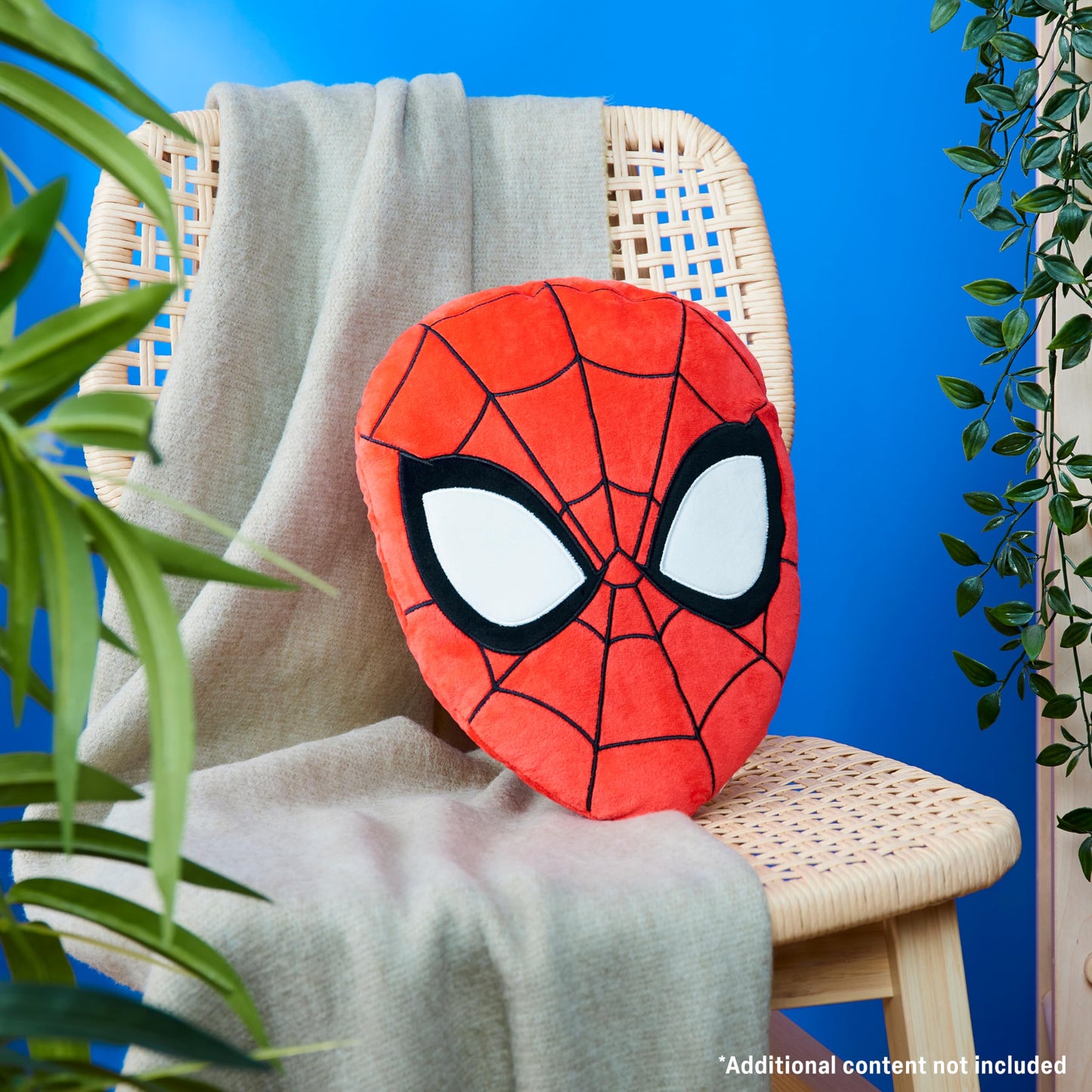Disney Stitch 3D Plush Pillow Cushion for Sofa or Bed, Cute Kids Cuddle Cushion Soft Plushie Bedroom Accessories, Stitch Gifts for Kids (Red Spiderman, L34 x W25)