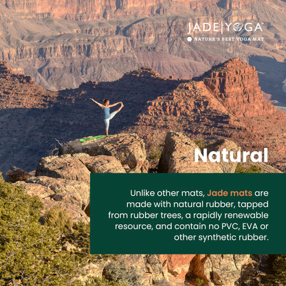 JadeYoga Travel Yoga Mat - Packable, Lightweight, & Portable Yoga Mat - Non-Slip Natural Rubber Mat for Women & Men - Great for Yoga, Home, Gym, Pilates, Fitness & Stretching (Olive Green, 68" x 24")