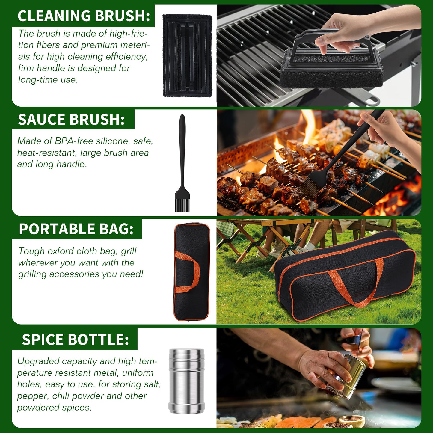 120 Pcs Griddle Accessories Kit for Blackstone - Perfect Flat Top Grill Accessories for Outdoor, Professional Round Melting Dome with Cast Iron Smash Burger Press for Barbecue.