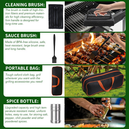 120 Pcs Griddle Accessories Kit for Blackstone - Perfect Flat Top Grill Accessories for Outdoor, Professional Round Melting Dome with Cast Iron Smash Burger Press for Barbecue.