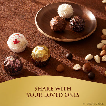 Ferrero Collection Gourmet Gift Box, 24 Assorted Confections with Hazelnut, Dark Chocolate and Coconut, 9.1 oz
