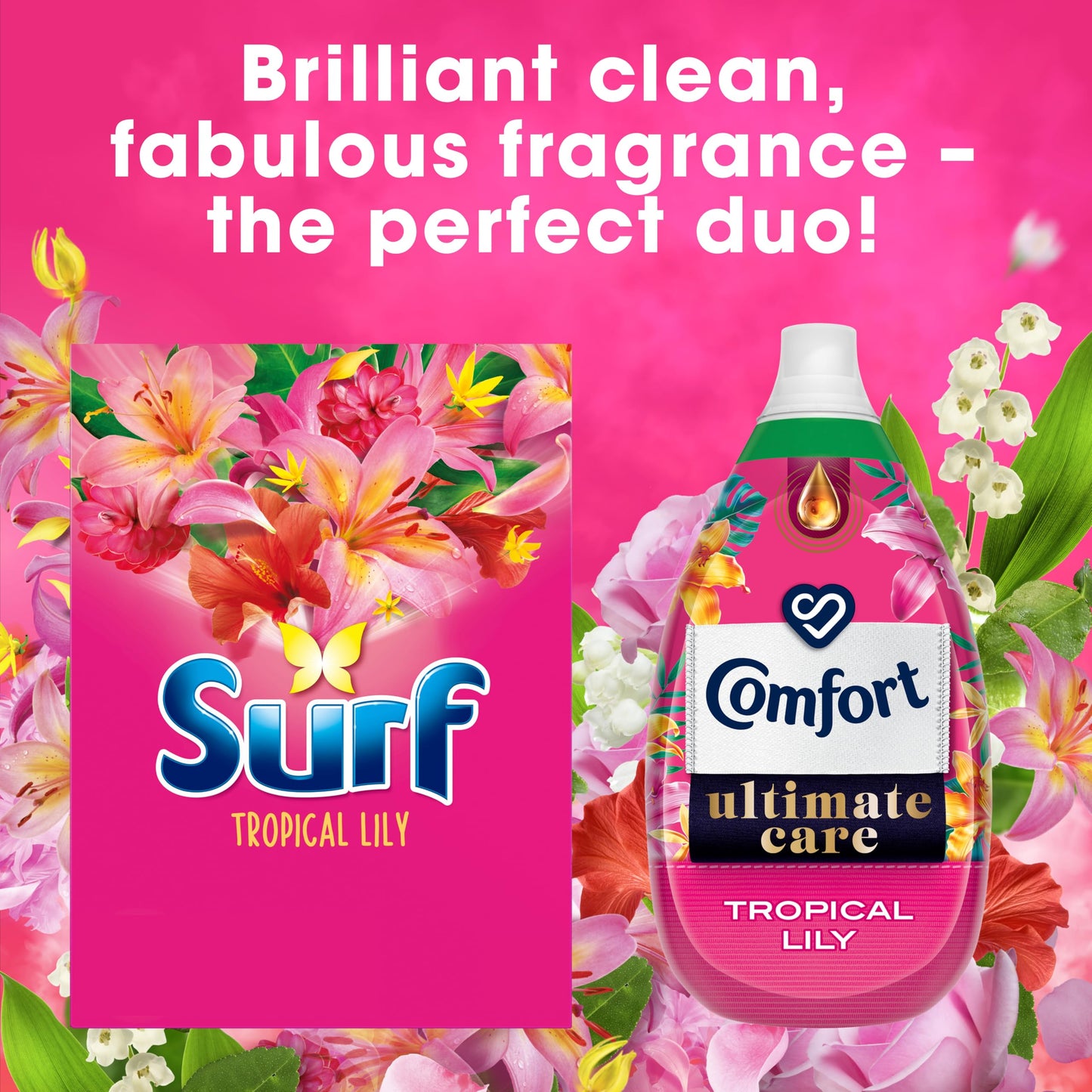 Surf Tropical Lily Washing Powder joy-infused fragrance with natural essential oil lasting up to 12 hours in wear for brilliantly clean laundry every time 125 washes 6.25 kg
