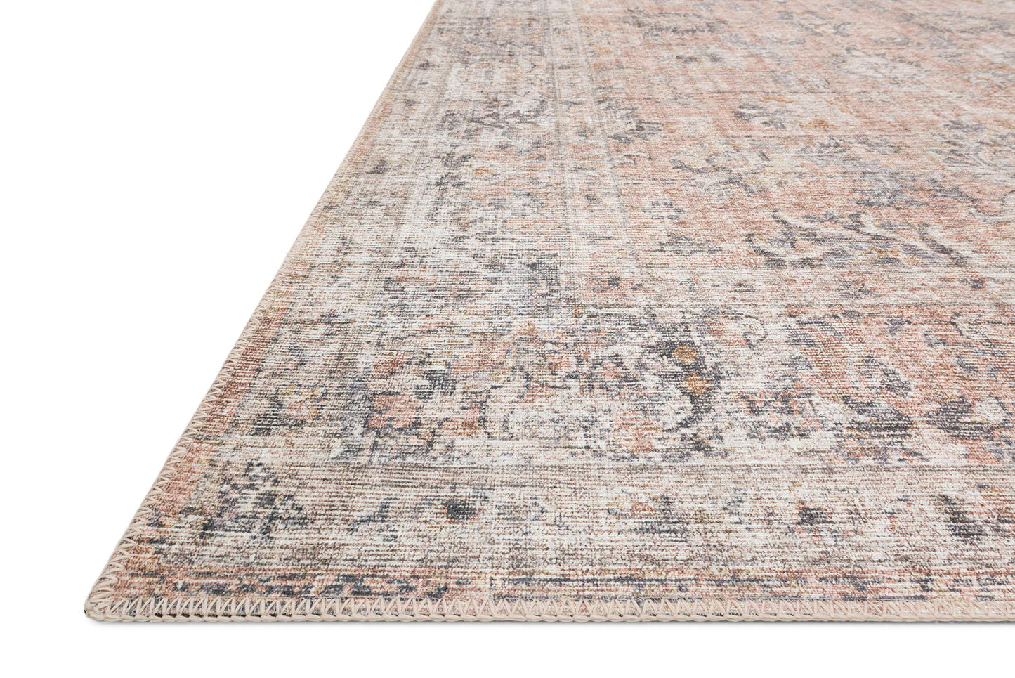 Loloi Skye Collection SKY-01 Blush/Grey 9'-0" x 12'-0" Area Rug