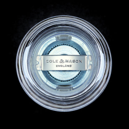 Cole & Mason 505 Clear Salt and Pepper Mills, Adjustable Grind Precision+ Mechanism, Acrylic, 140 mm, Gift Set, Includes 2 x Salt and Pepper Grinders