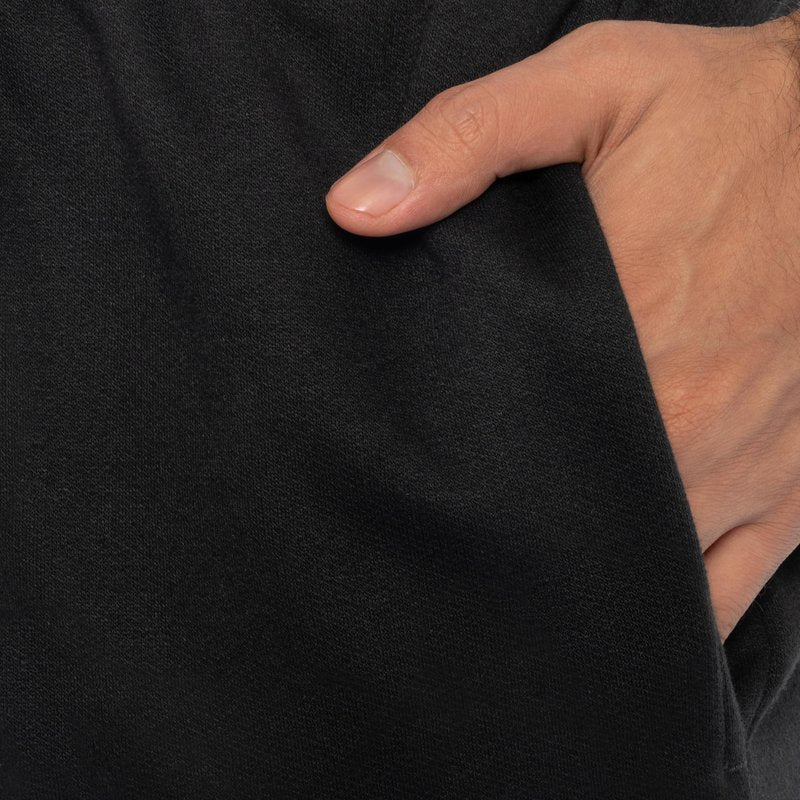 Fruit of The Loom Men's Eversoft Fleece Open Bottom Sweatpants with Pockets, Relaxed Fit, Moisture Wicking, Breathable, Black, Large
