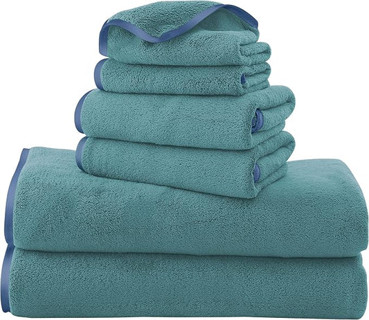 TENSTARS Luxury Silk Hemming Towel Set