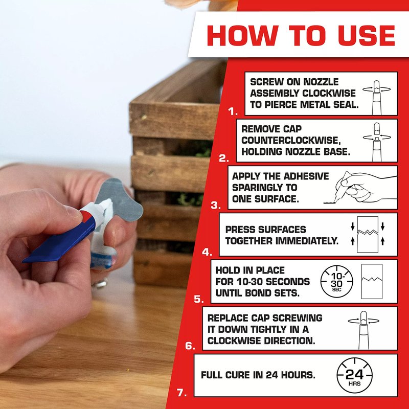 Loctite Super Glue Liquid, Clear, 0.07 fl oz Tube, 2 Pack - Superglue for Plastic, Wood, Metal, Crafts & Repair, Cyanoacrylate Adhesive Instant Glue, Quick Dry