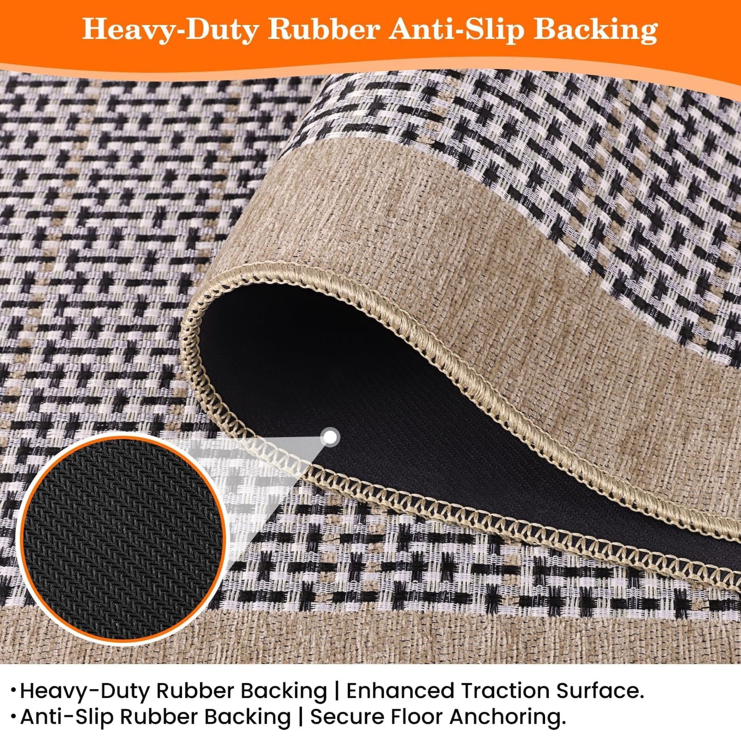 StepRite Kitchen Rugs, Kitchen Mats for Floor, 32"x20" Non-Slip Machine-Washable Kitchen Throw Rug, Absorbent Kitchen Runner Rugs Office, Sink Standing Desk Mat, Decor Carpet, Khaki