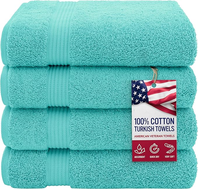American Veteran Towel, 100% Cotton Turkish Bath Towels
