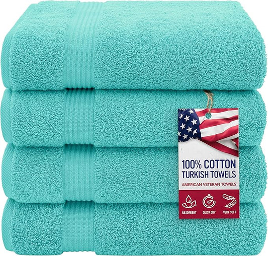 American Veteran Towel, 100% Cotton Turkish Bath Towels