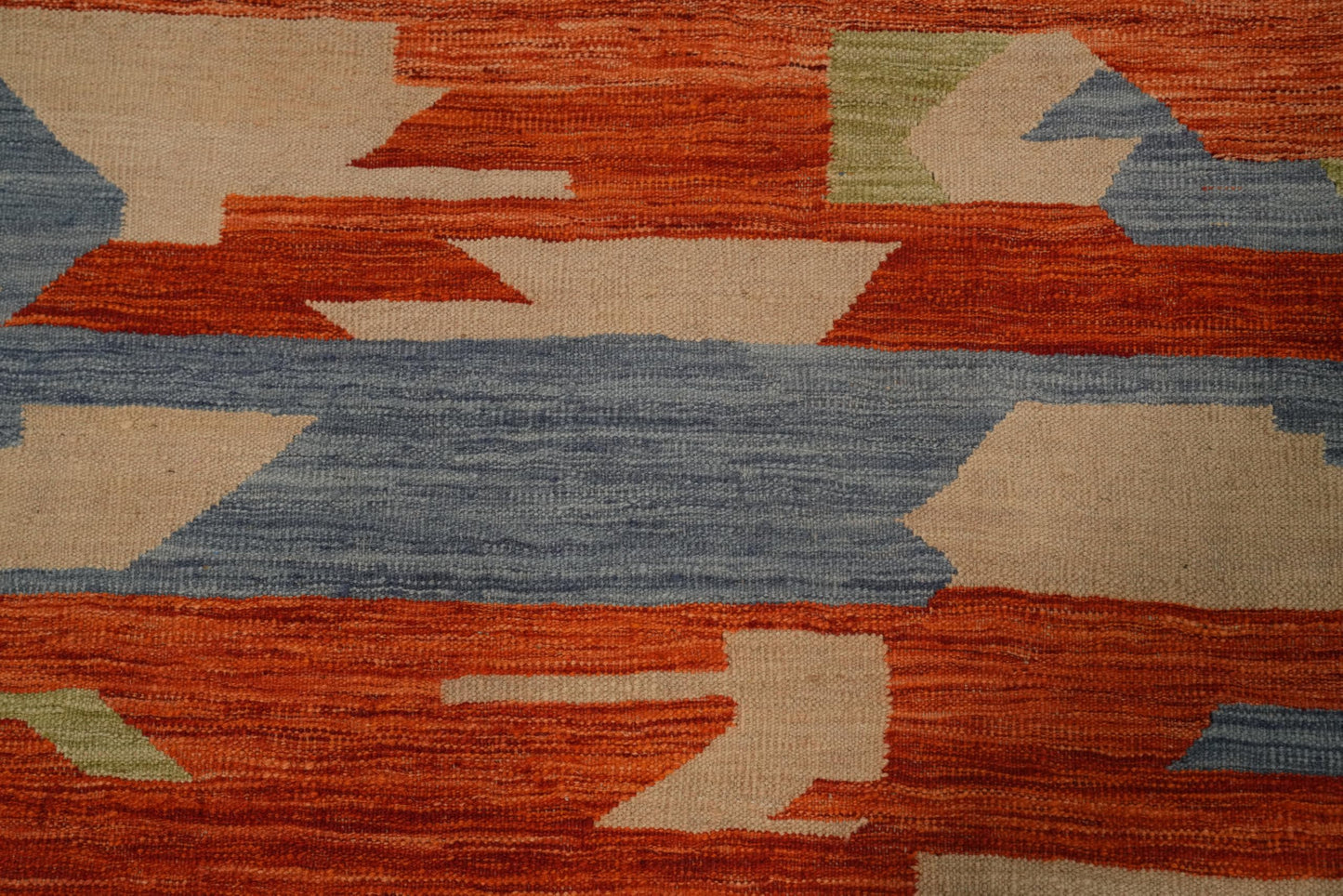 Rug Source Southwestern Collection 8x10 Area Rug, Hand Woven Oranges & Rust Modern Rug, Oriental 100% Wool Carpet for Bedroom, Living Room, Dining Room
