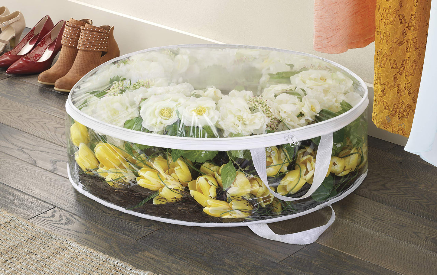Whitmor Clear Everyday Wreath Bag