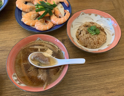 JapanBargain 2323x4, Set of 4 Asian Japanese Chinese Wonton Soba Rice Pho Ramen Noodle Soup Spoons, White/Blue