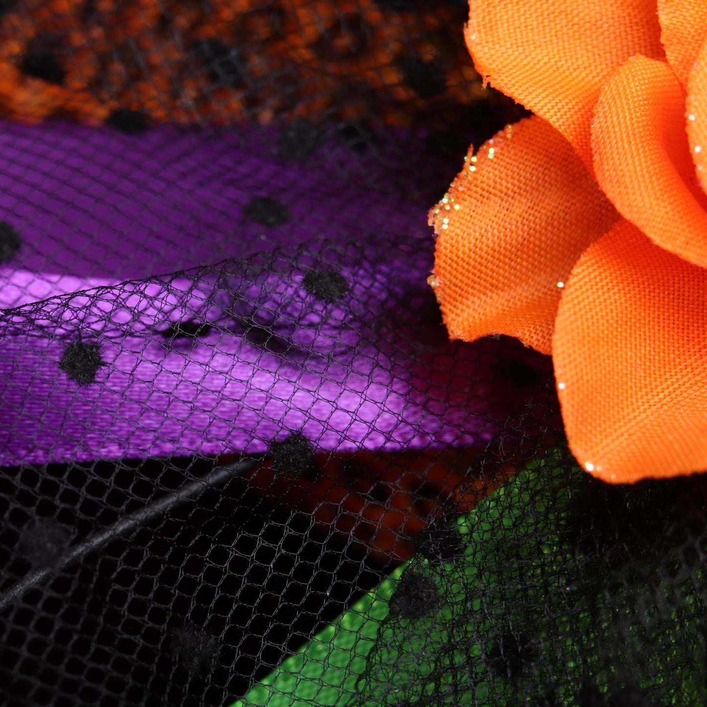 Needzo Ghost and Pumpkin Orange Sequins Witch Hat Halloween Headband
