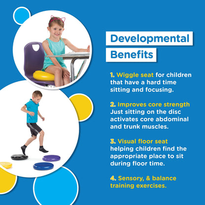 Inflated Stability Wobble Cushion, Including Free Pump/Exercise Fitness Core Balance Disc,Blue,size: 13 inches / 33 cm diameter