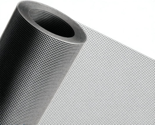 MAGZO Window Screen Replacement Mesh 48"W x 99"L - Pet Resistant Premium & Durable Polyester Screen Door Mesh, Allows Fresh Air In, DIY Repair Kit Includes Tool for Sliding Doors,Windows,Patio, Gray