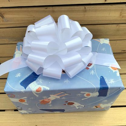 Gold, White, Green, Blue, Red Pull Bows for Gifts - 9" Wide, Set of 5, Christmas, Presents, Gift Basket, Birthday, Holiday Embellishments, Office, Fundraiser, Wreath, Swag, Easter