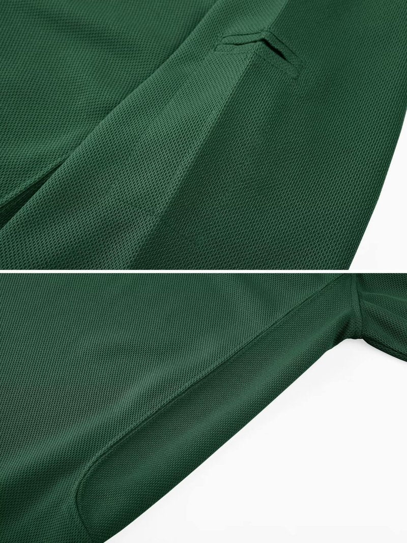 MAGCOMSEN Short Sleeve Polo Shirts for Men Golf Polo Shirts Casual Shirts Quick Dry Performance Shirts Dark Green XXL