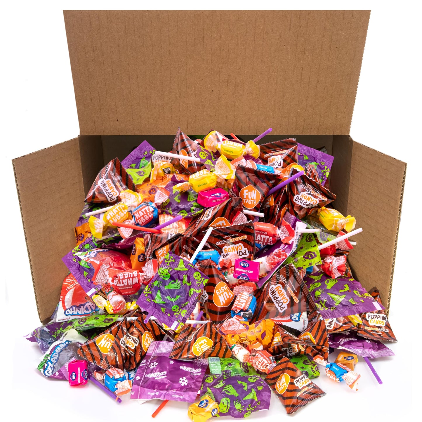Halloween Candy Bulk 10-Pound Box - Party Mix - Popping Rocks, Lollipops, Taffies, Gum - Trick or Treat Candy Variety Pack - Assorted Goody Bags and Pinata Fillers