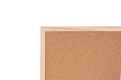 Bi-Office Basic Cork Board, Pine Wood Frame, 90 x 60 cm, brown