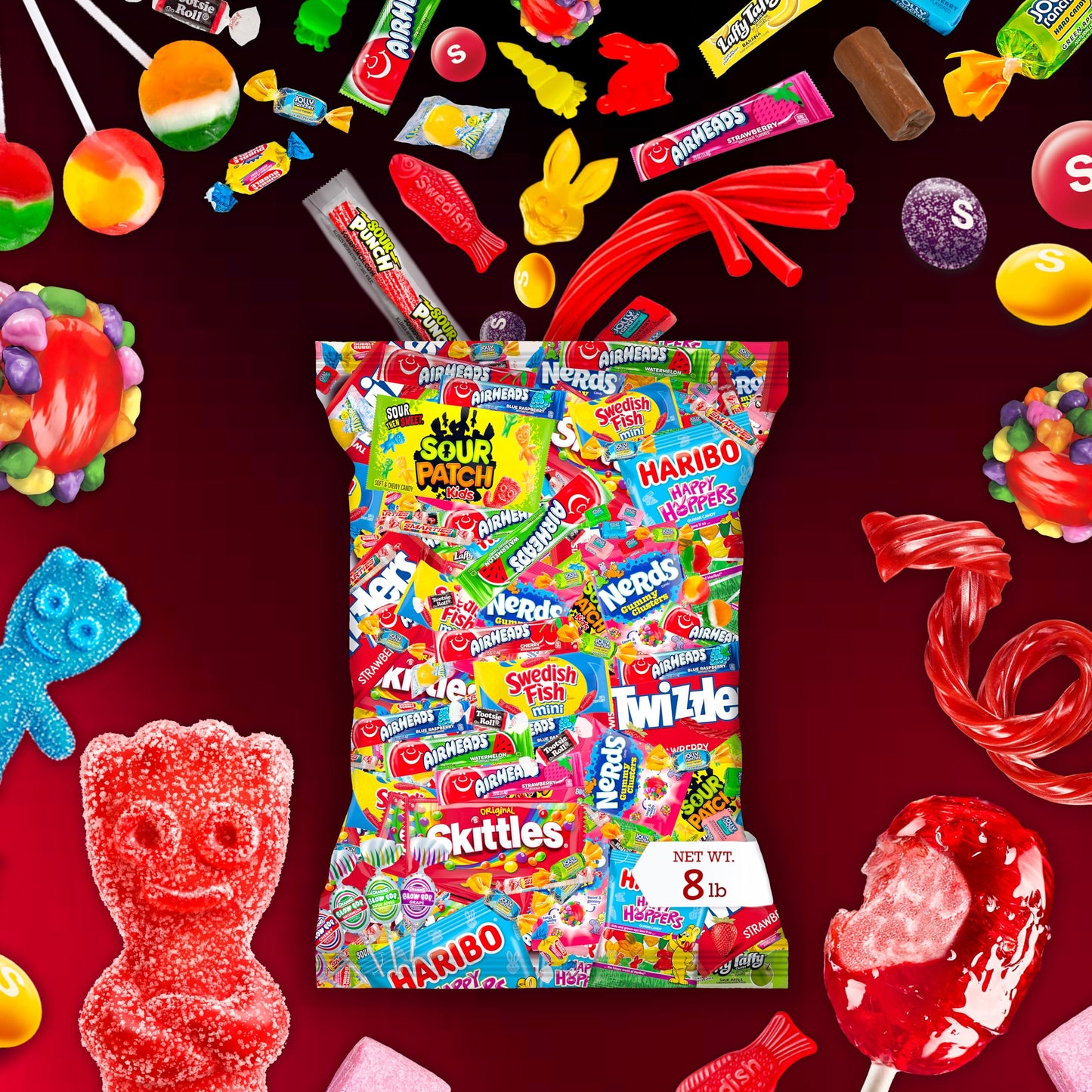 Bulk Candy Variety Pack - 8 lb Candy - Candy Bulk Individually Wrapped Candy- Halloween Candies - Trick Or Treat Candies - Piñata Filler Stuffers - Pinata Candy Stuffers - Candy Party Favors